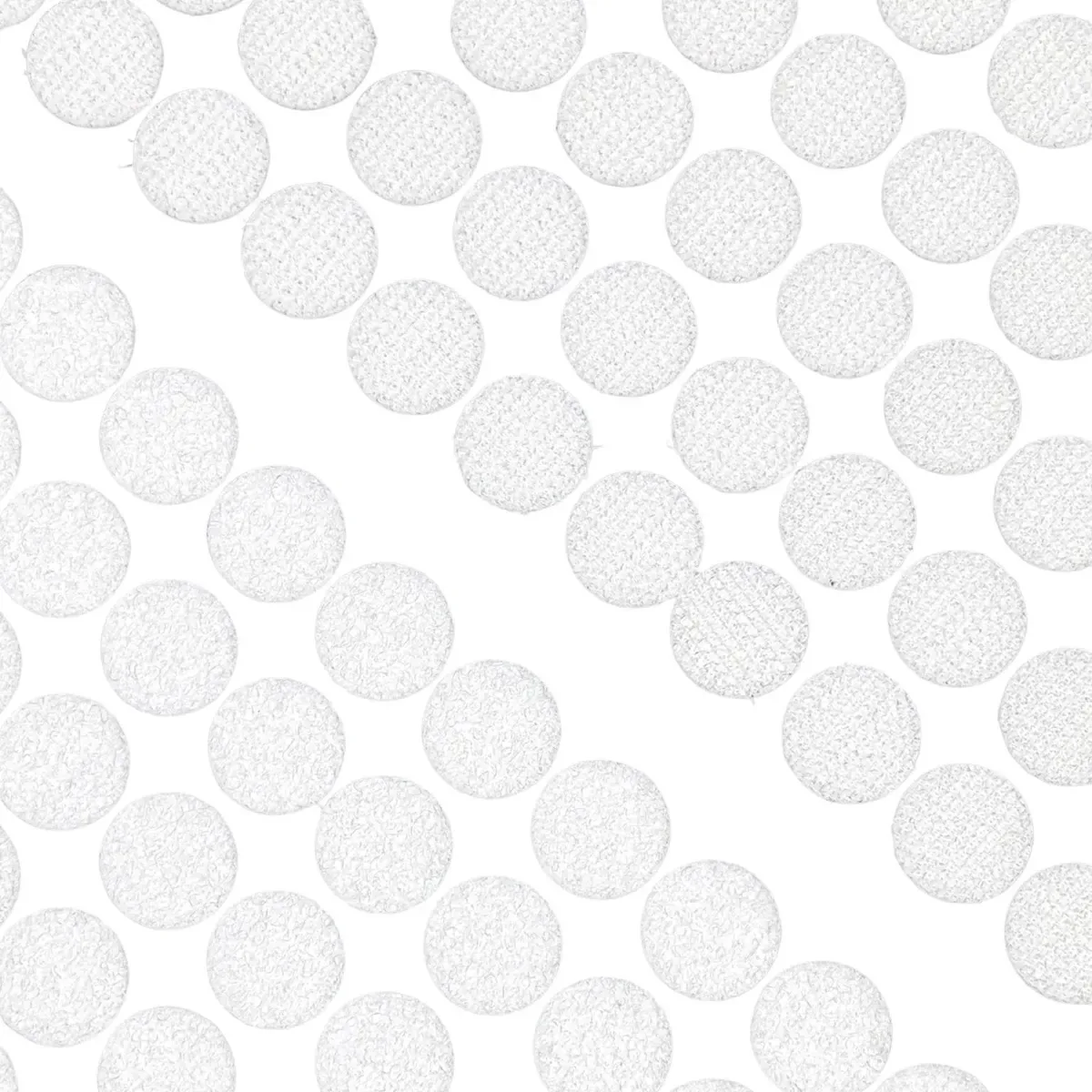 100 Pares de Velcro Adesivo Redondo Branco de 1,5 cm para Fecho de Contato