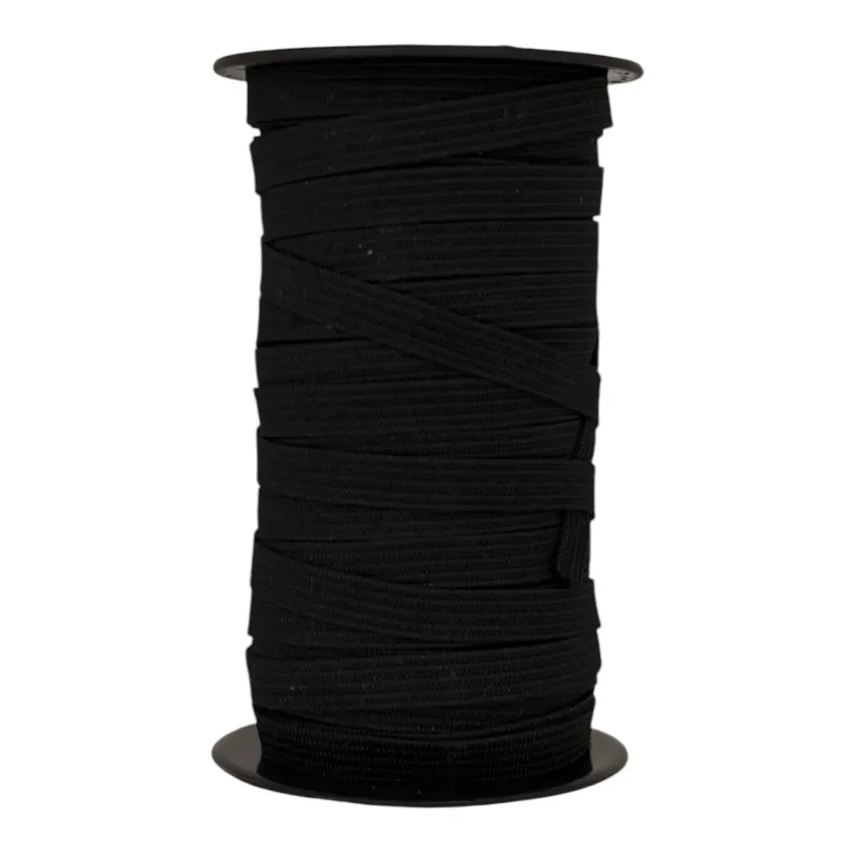 Elástico de Embutir Boing Chato Preto de 6mm para Costura de Roupas Fitness e Praia