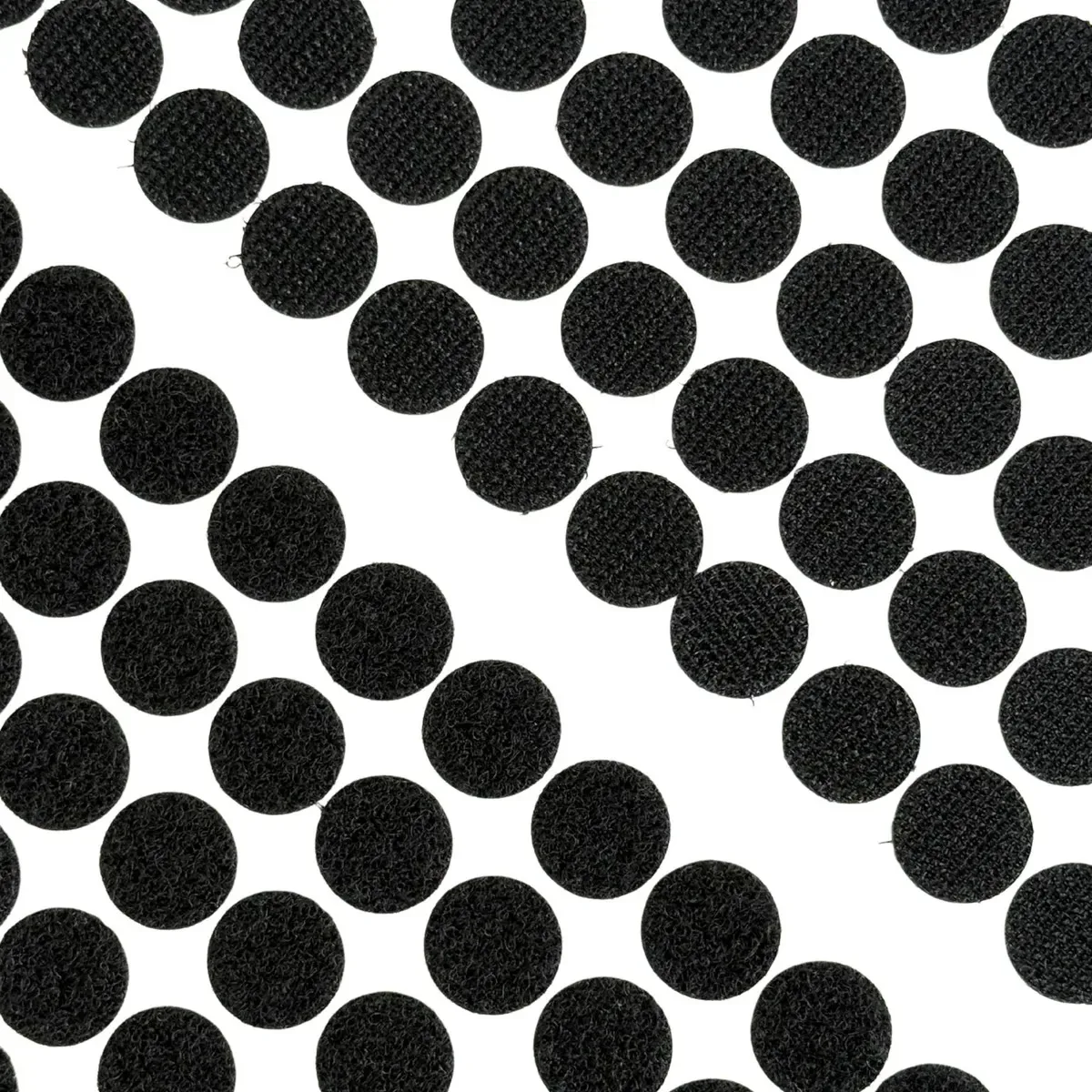 100 Pares Velcro Autoadesivo Redondo 15mm Cor Preto Macho E Fêmea - Fecho De Contato Moeda 1,5cm