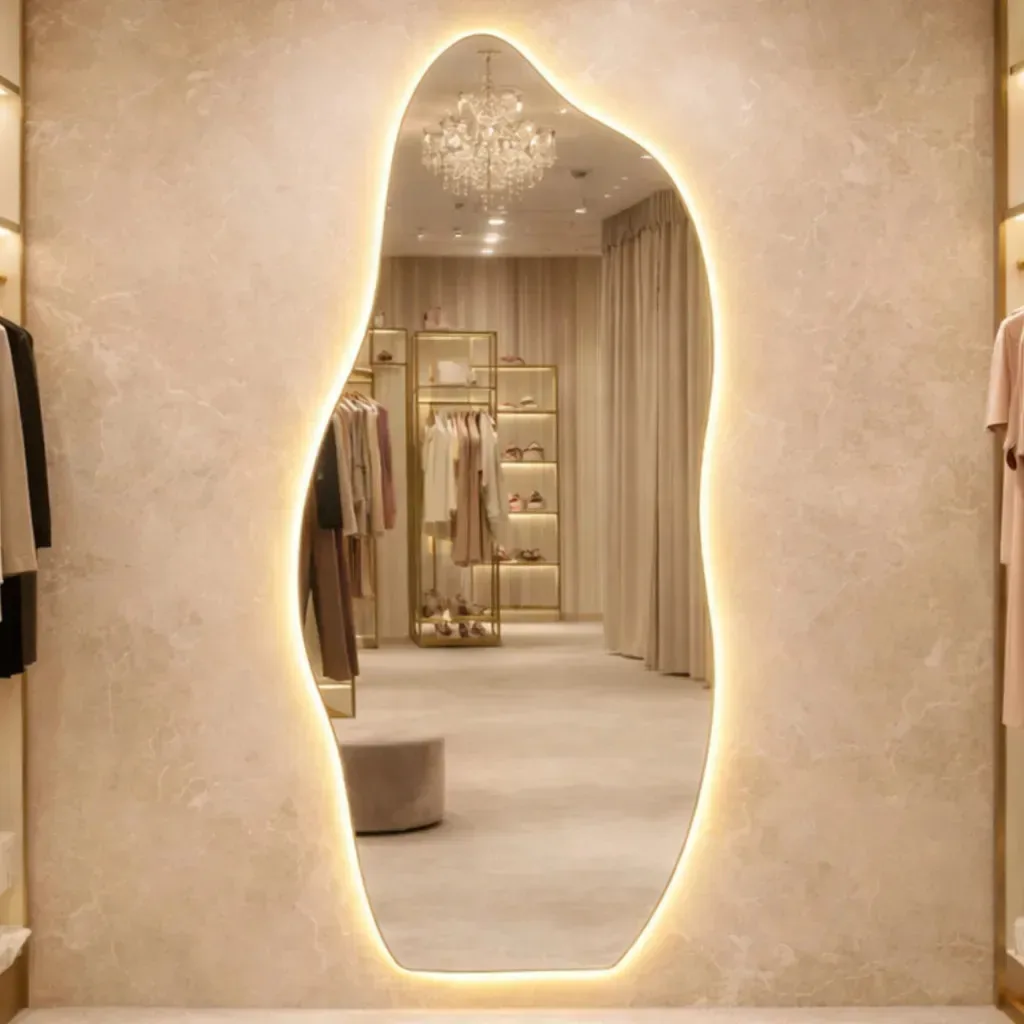 Espelho Lopazzi Orgânico Magnus Led 90x40cm P/barbearia,hall
