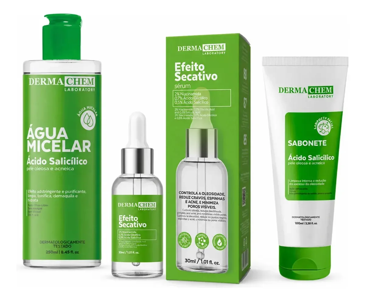 Kit Ácido Salicílico Pele Oleosa Dermachem
