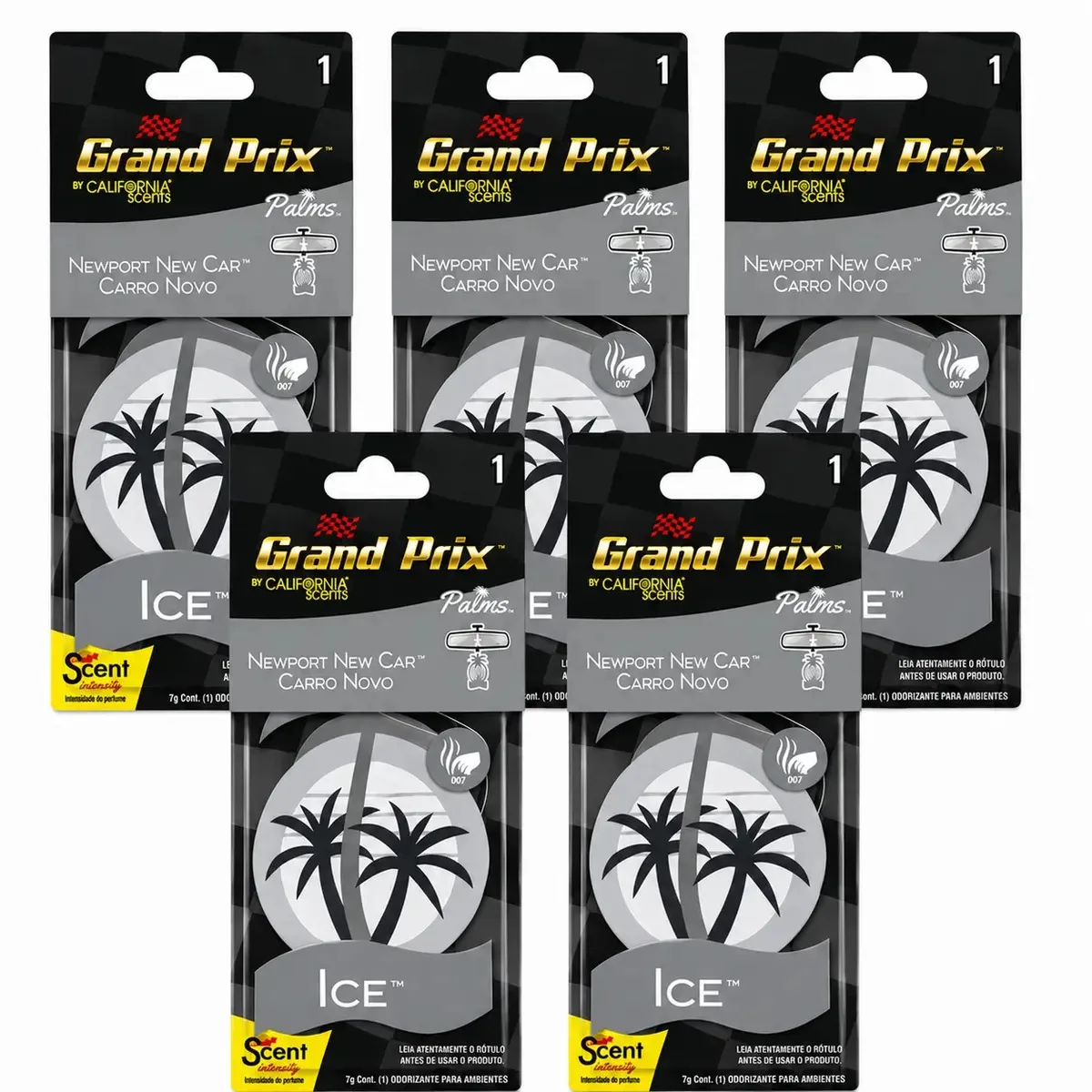 05 Aromatizantes Automotivo Grand Prix Palms Ice Original California Scents Cheirinho Carro