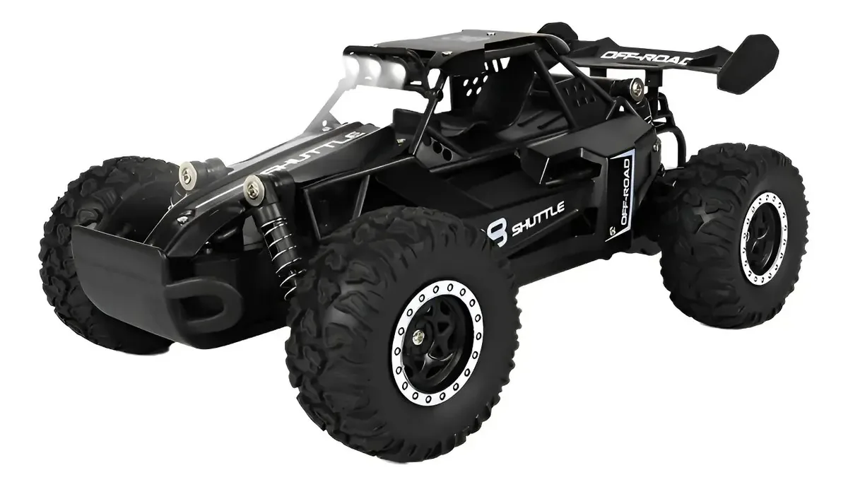 Carrinho Controle Remoto Recarregável Alta Velocidade Buggy Cor Preto