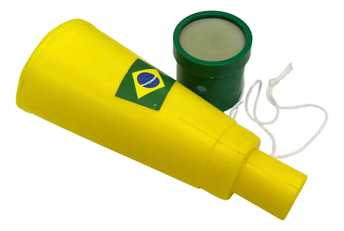 Corneta Brasil 18cm Copa Mundo Torcida Verde Amarela