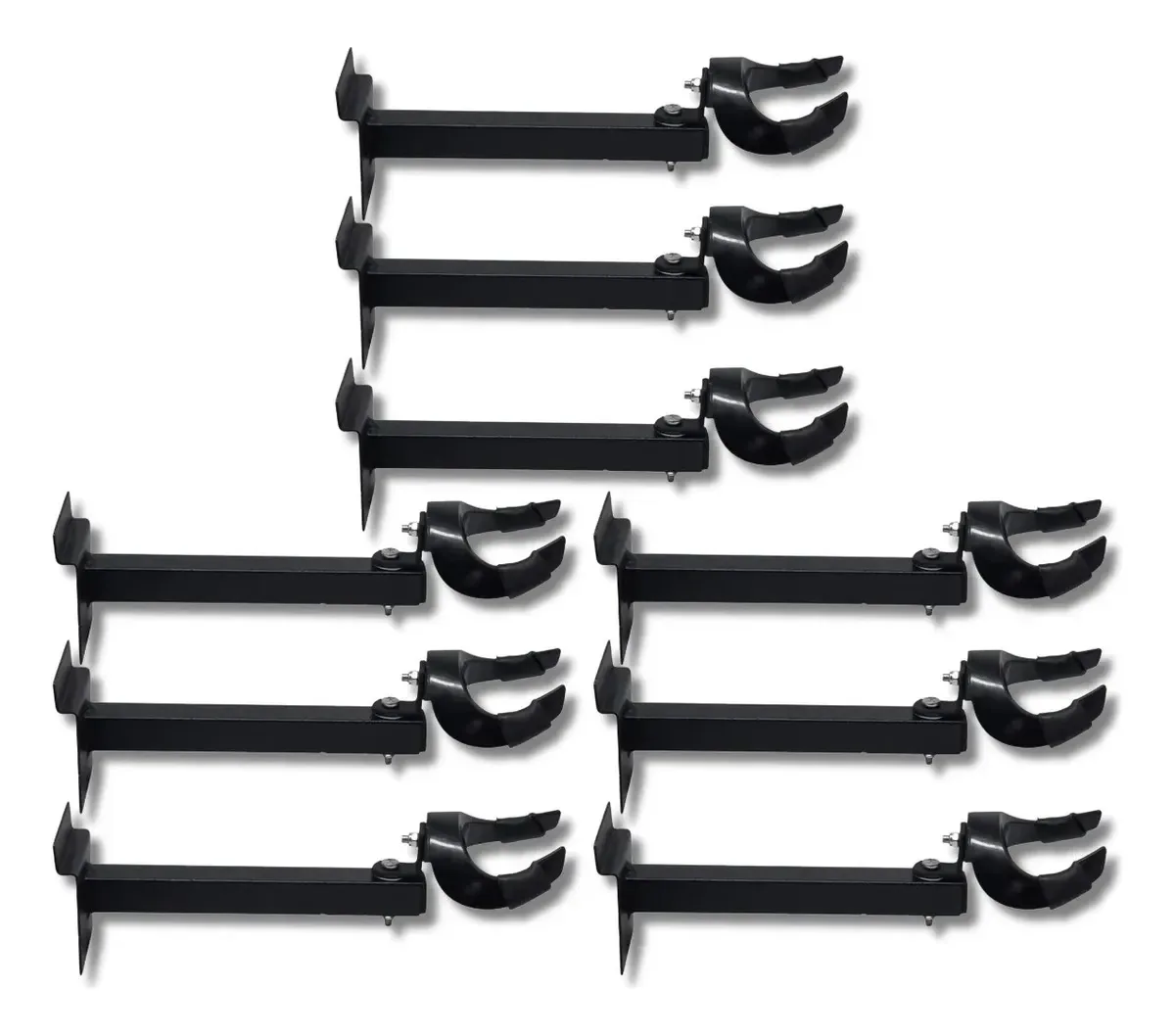 Kit 9 Expositores Canaletados ASK Giratórios de Aço para Instrumentos de Corda