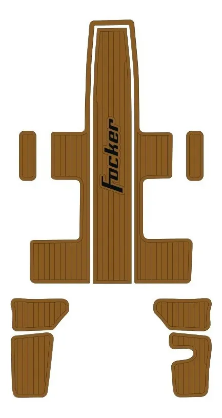 Piso Tapete Eva Náutico Teka - Barco Focker 180 10mm Cor Ocre