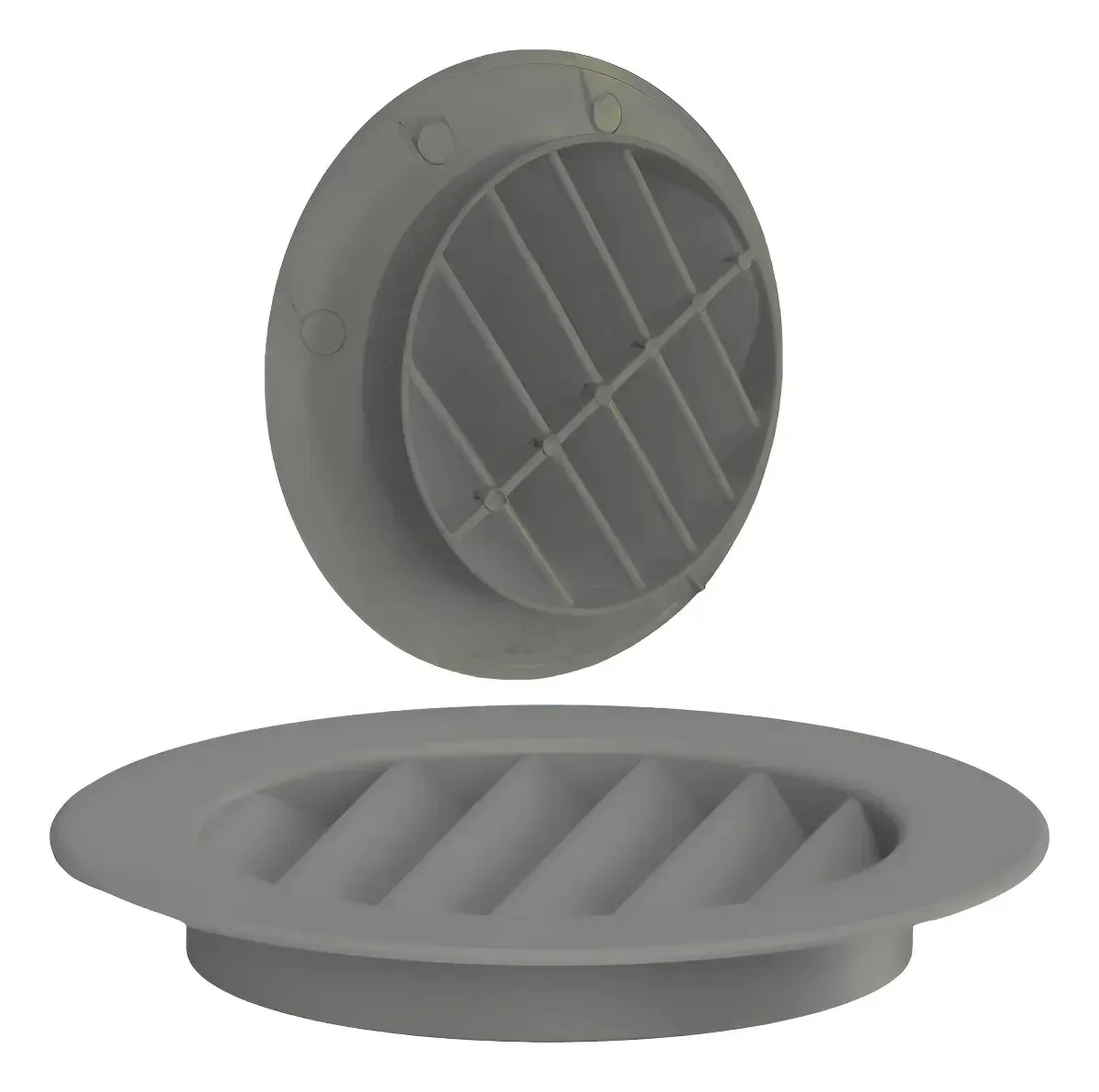 Grade Ventilação Redonda Cinza 13x13 Encaixe 10x10 10und Cinza