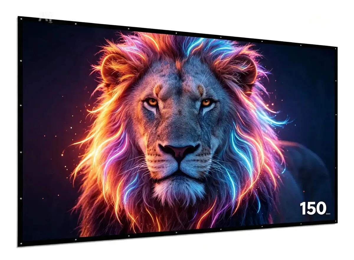 Tela de Projeção Estory 150" para Cinema 4K e Full HD, para Áreas Internas e Externas