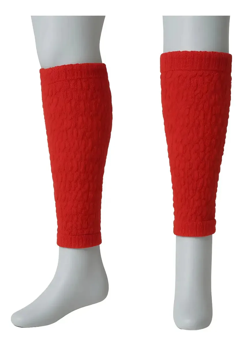 1 Par De Meia Polaina Academia Fitness Aeróbica Cores Ballet Cor Vermelho Desenho do tecido Lisa Tamanho Único