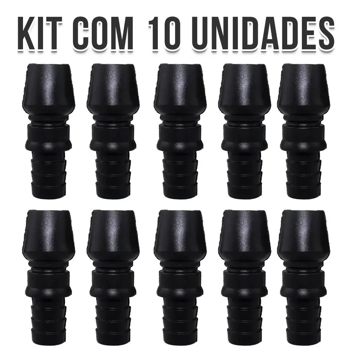 10 Contra Piteira Silicone Universal Black Hookah Narguile Preto