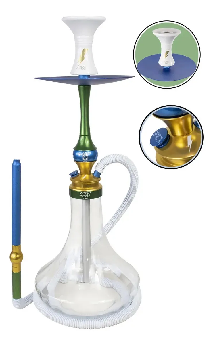 Narga Hookah Narguile Completo Grande Zgy Flash Brasil Brasil