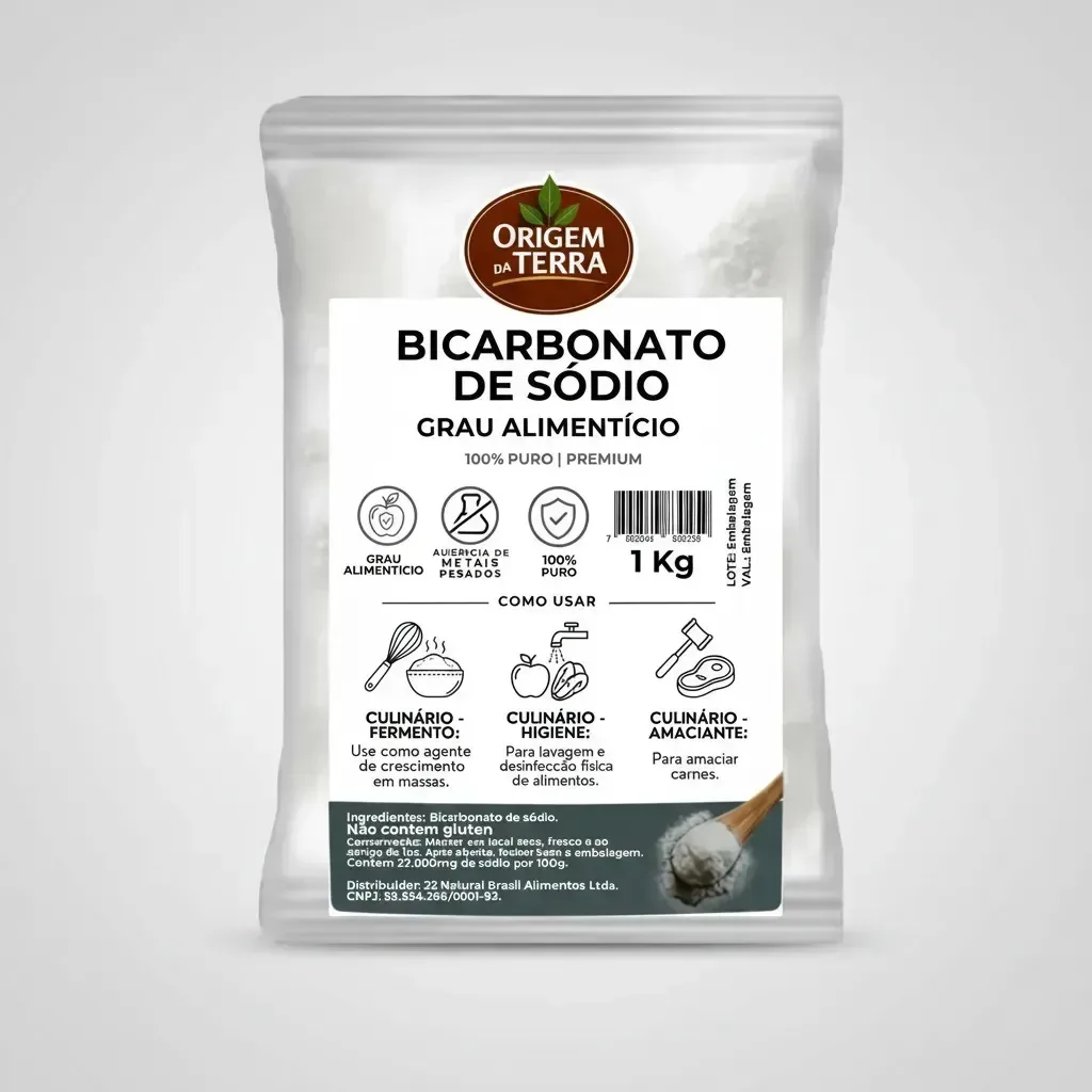 Bicarbonato Sodio Puro 1kg Origem Da Terra