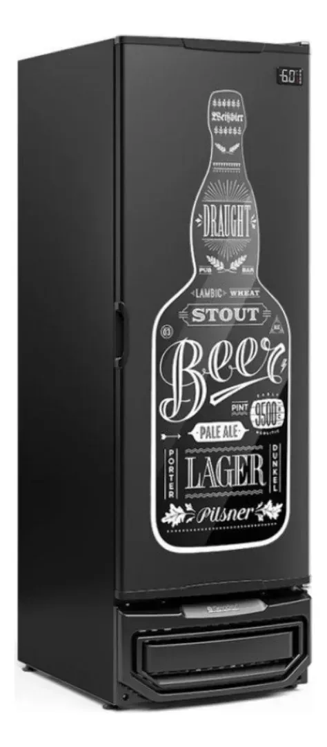 Cervejeira Gcb-57 Porta Cega Em Aço Preto Gelopar