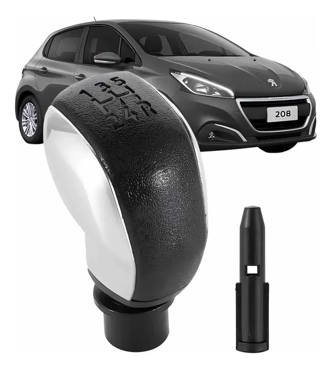 Manopla Cambio Manual Peugeot 208 2013 2014 2015 Preto