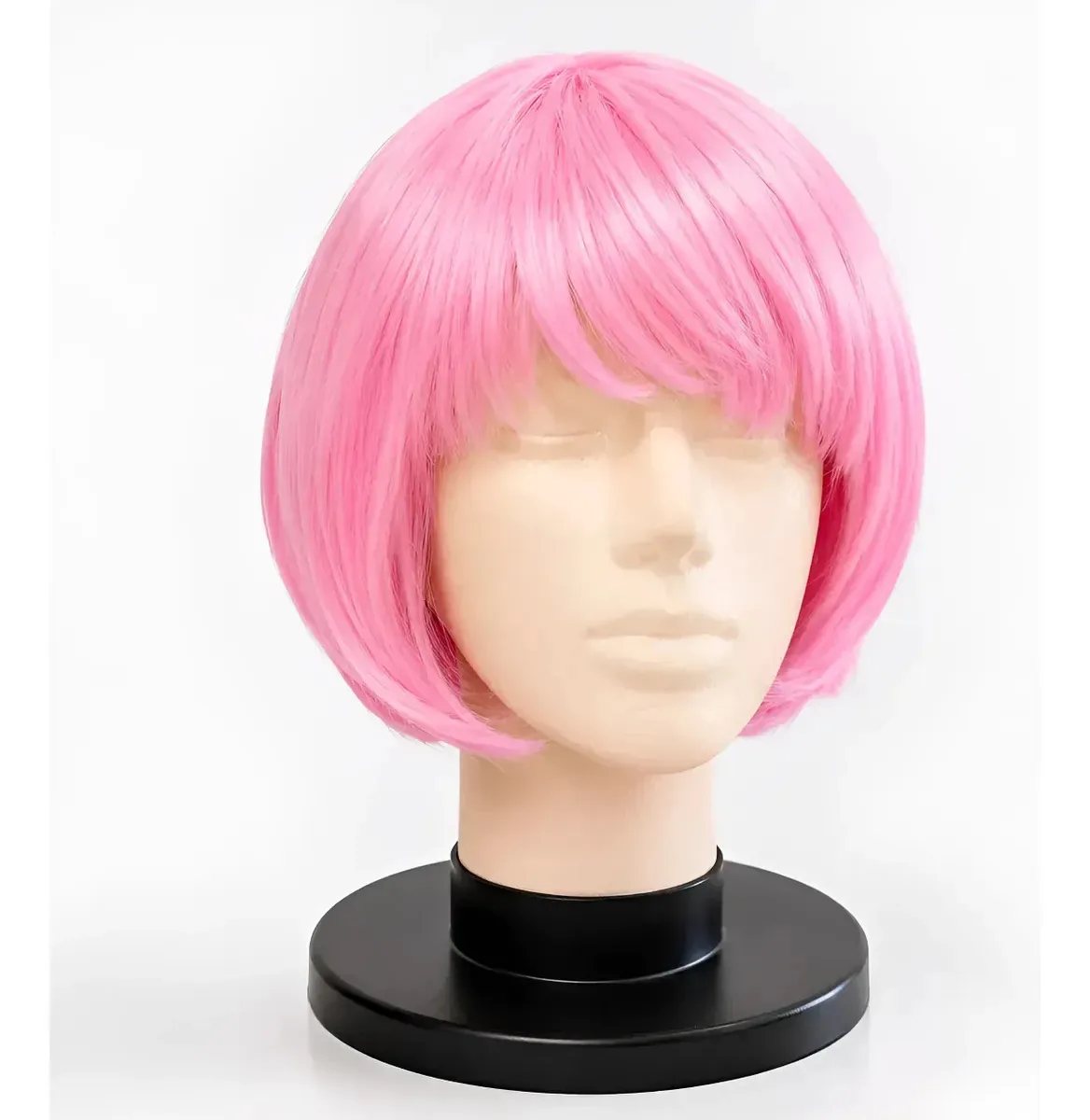 Peruca Chanel, Feminina Cosplay, Fantasia, Carnaval Cor Rosa