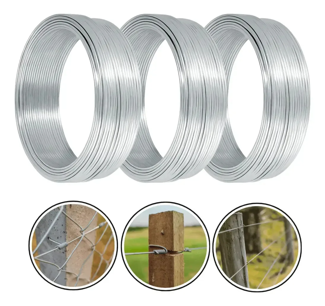 3 Arames Galvanizado 18 Bwg Kit 3 Rolos 1kg Total 3kg Prata