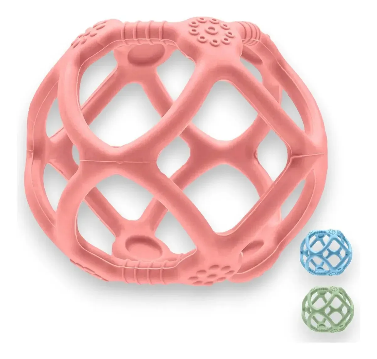 Mordedor Infantil Bola Em Silicone Texturas Flexivel