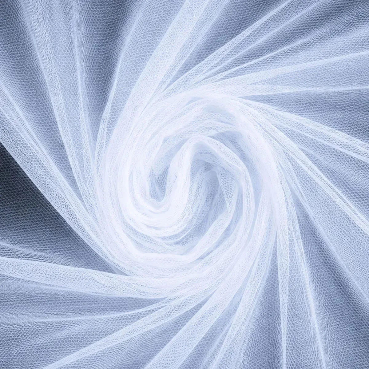 Tule 2 Metros X 1,20m Em Poliéster Para Artesanato - Delfim Azul-claro Liso