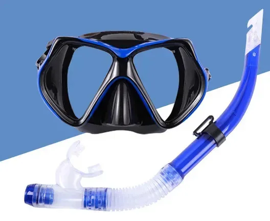 Óculos De Mergulho De Vidro Para Adultos, Tubo De Respiração Semi-seco, Máscara À Prova D'água, Equipamento Para Snorkeling