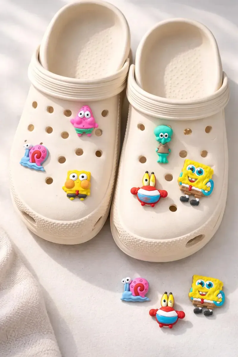 Kit Pins Bottons Para Crocs Bob Esponja Desenhos Charm Colorido Bob Esponja
