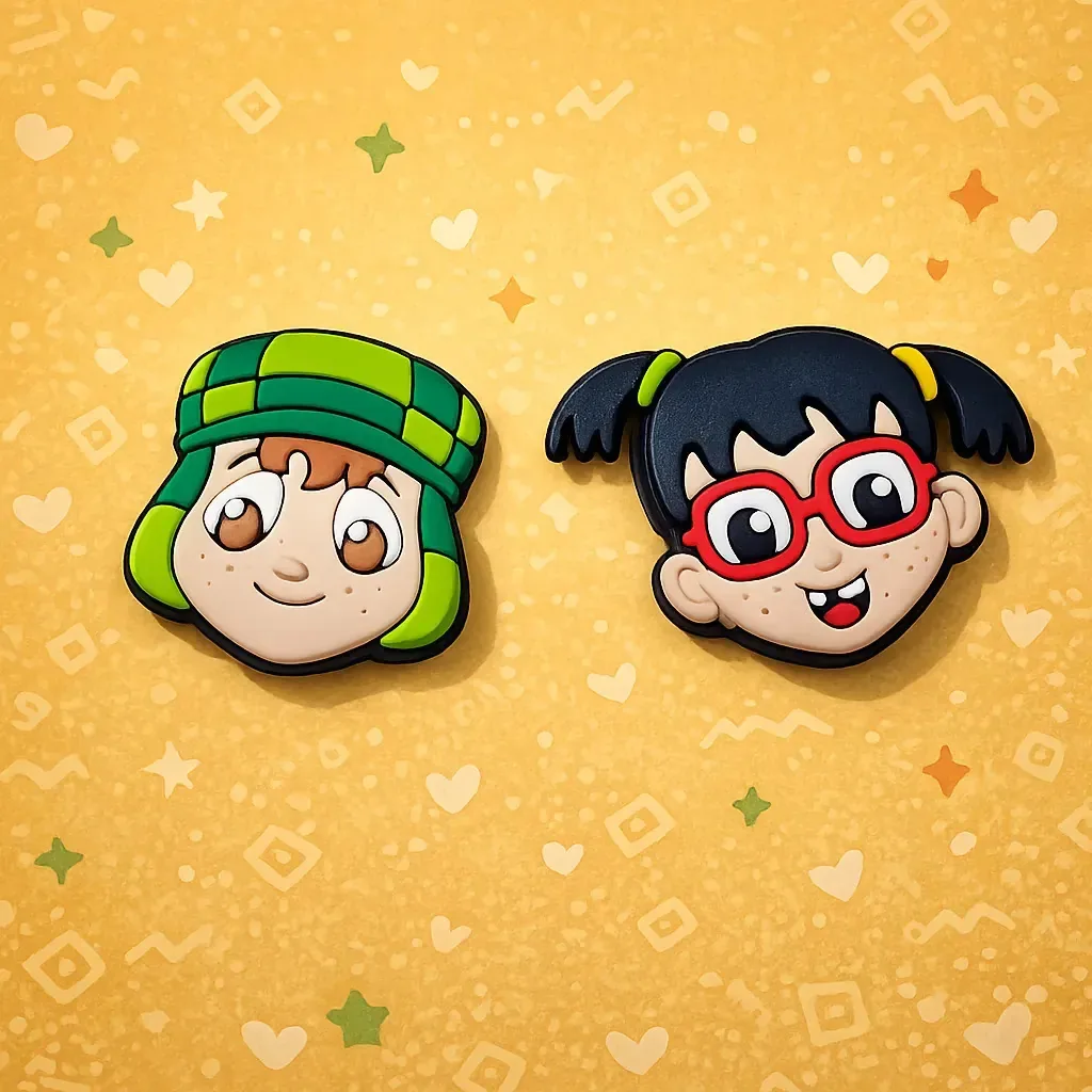 Broches Pins Bottons Chaves Chiquinha Roupas Bonés Bolsas V Verde/vermelho Chaves Chiquinha
