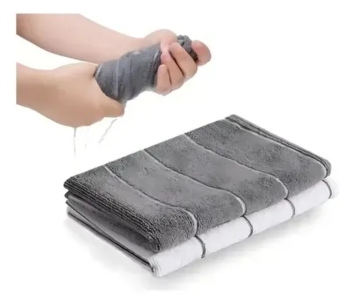 Kit 2 Super Panos Chão Grande Microfibra Panão Limpeza 80x50