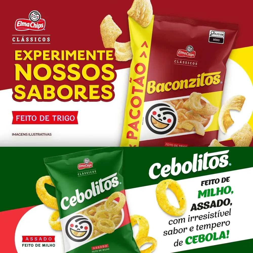 Salgadinho de Trigo Baconzitos 130g