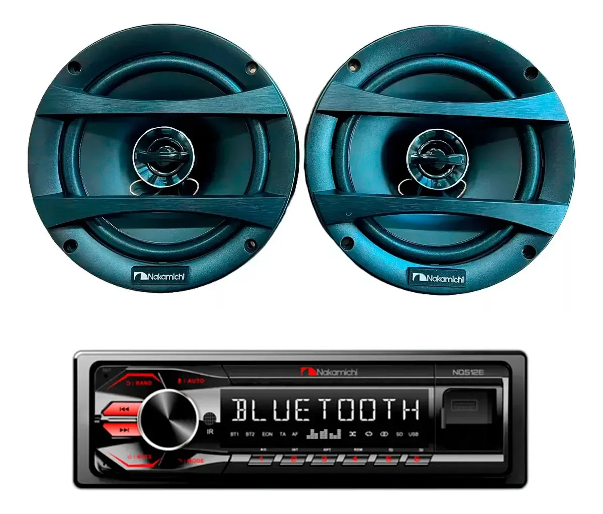 Som Automotivo Mp3/bt Nq512bt + Alto 6 Nakamichi
