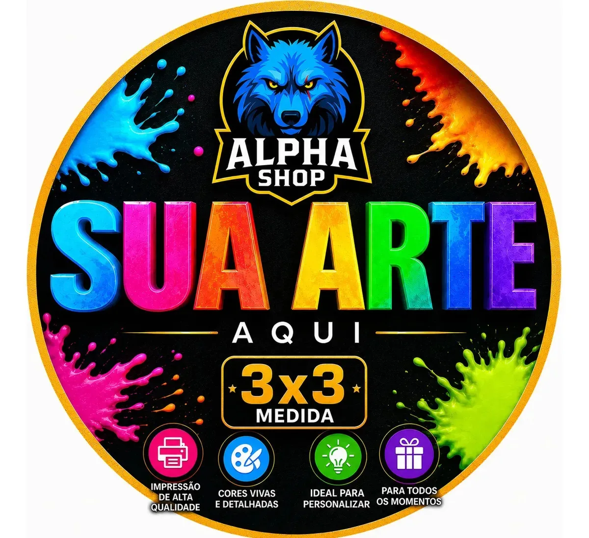 100 Etiquetas Adesivos Rótulos Redondo ou Quadrado Personalizado 3x3cm Branco Para Festas Logos Tubetes Latinhas Caixinhas Copos Batismo Chá De Bebe Aniversario Casamento Chá de Cozinha Noivado