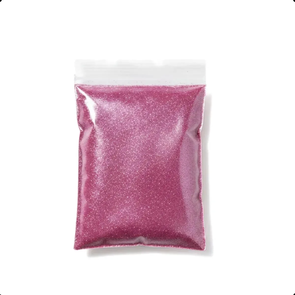 Glitter Em Pó 100g Poliester Brilhoso Para Artesanato E Arte Cor Pink