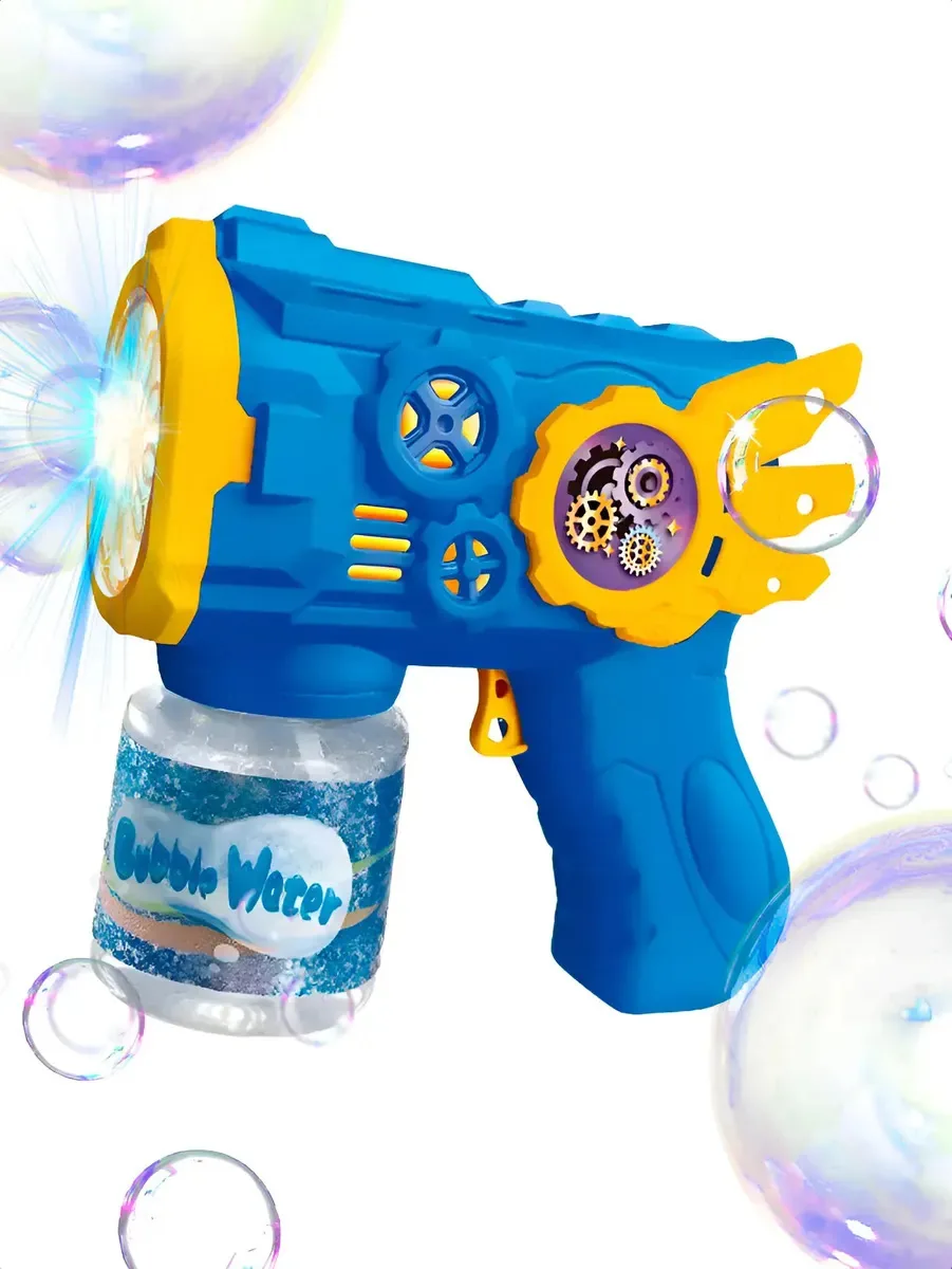 Pistola Bolhas Sabão Lanca Brinquedo Bubble Gun Automatico Cor Azul
