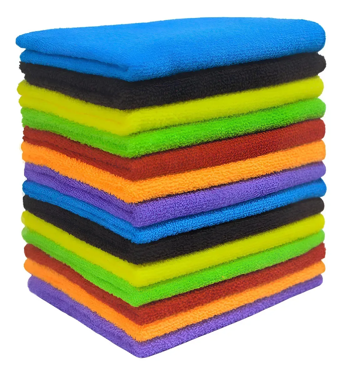 Kit C/ 15 Panos Microfibra Multiuso 40x60cm Limpeza Em Geral Sortidas