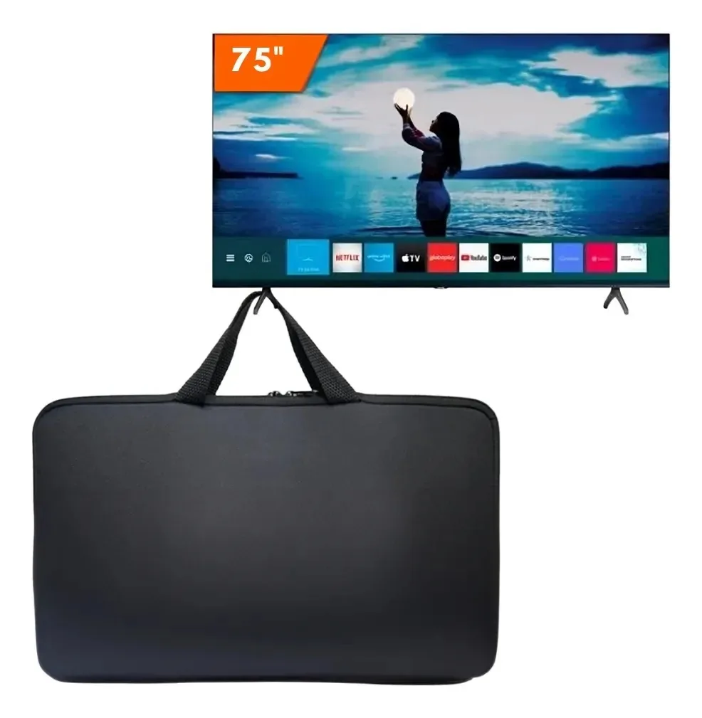 Capa para TV e monitores de 75" Ksk Cases cor preto
