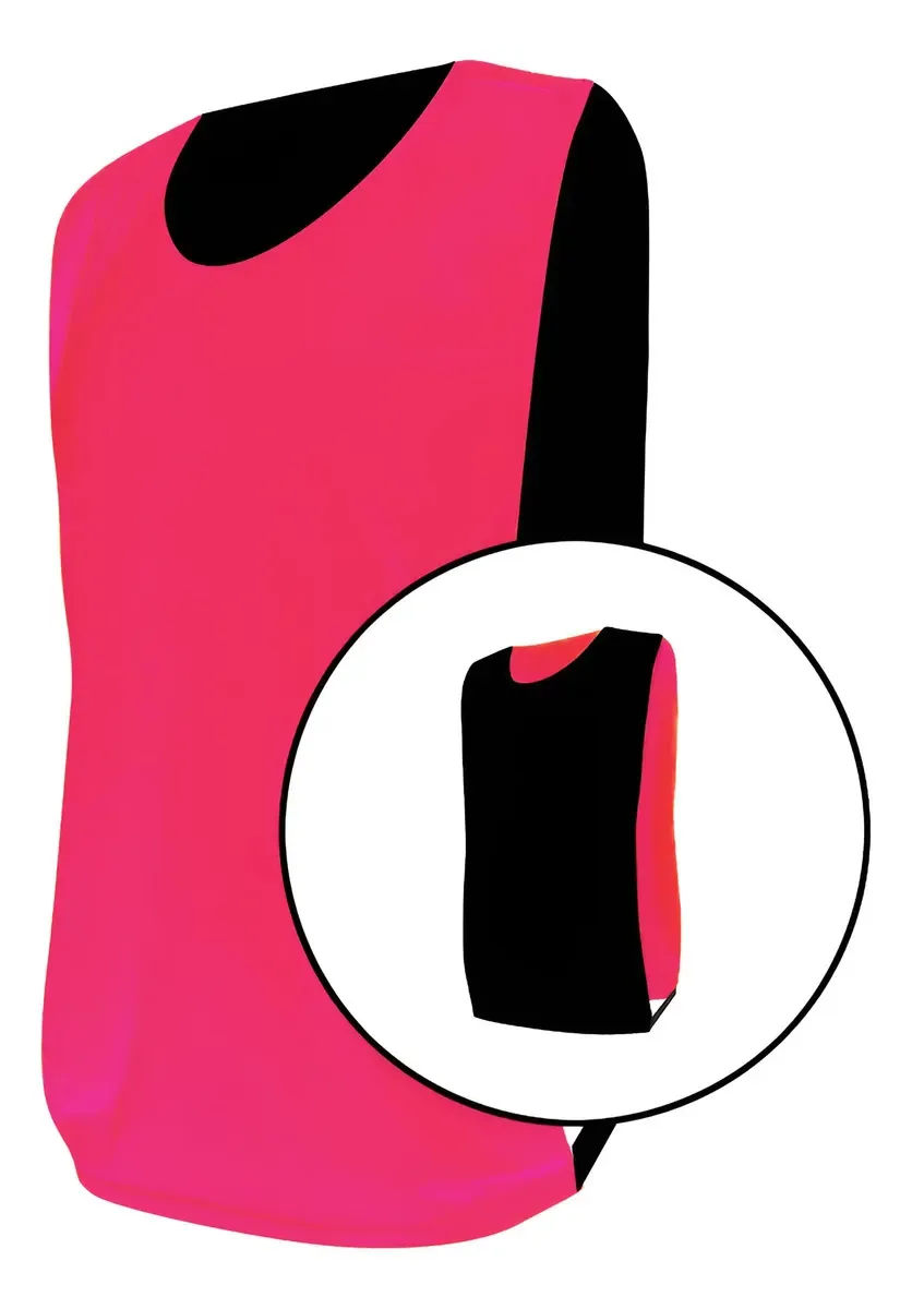 10 Coletes Adhafera Sports Dupla Face Futebol Adulto+ Cor Pink E Preto