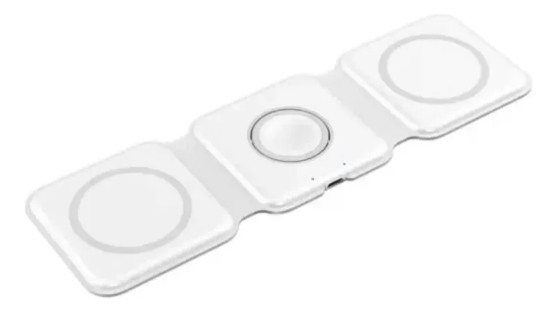 Carregador Sem Fio Magnético 3 Em 1 Para iPhone AirPods 12/24v (bivolt)