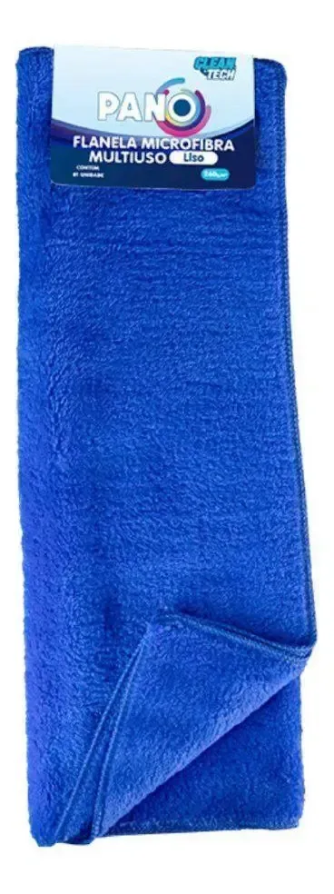 Pano para limpeza Clean Tech flanela azul