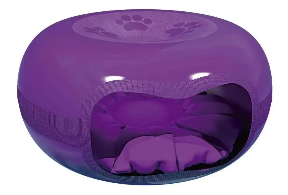 Casinha Cama Para Gato Arredondado Mecpett Lilás