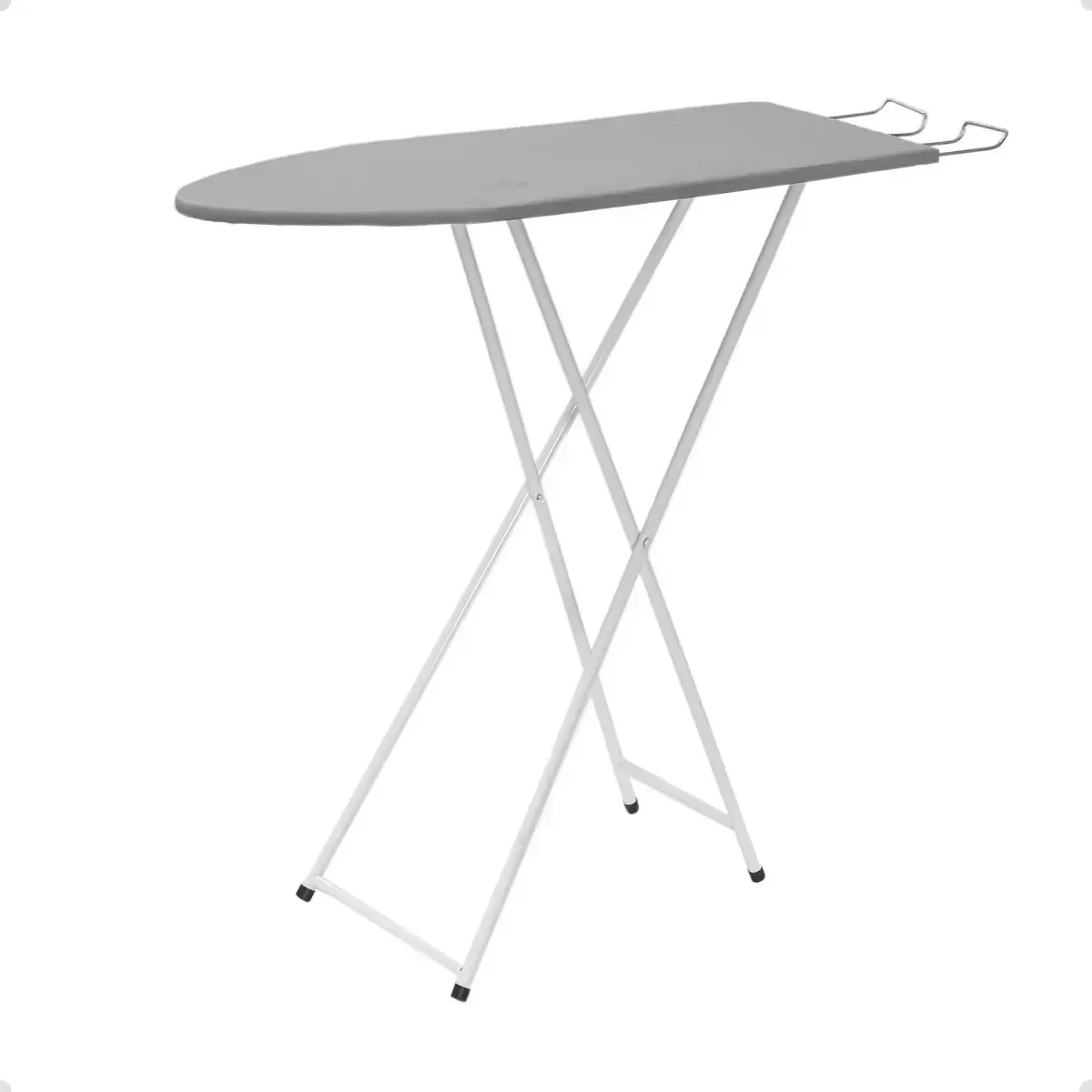 Mesa Tabua Passar Roupa Passadeira Dobrável Tecido Térmico Cor Branco Liso