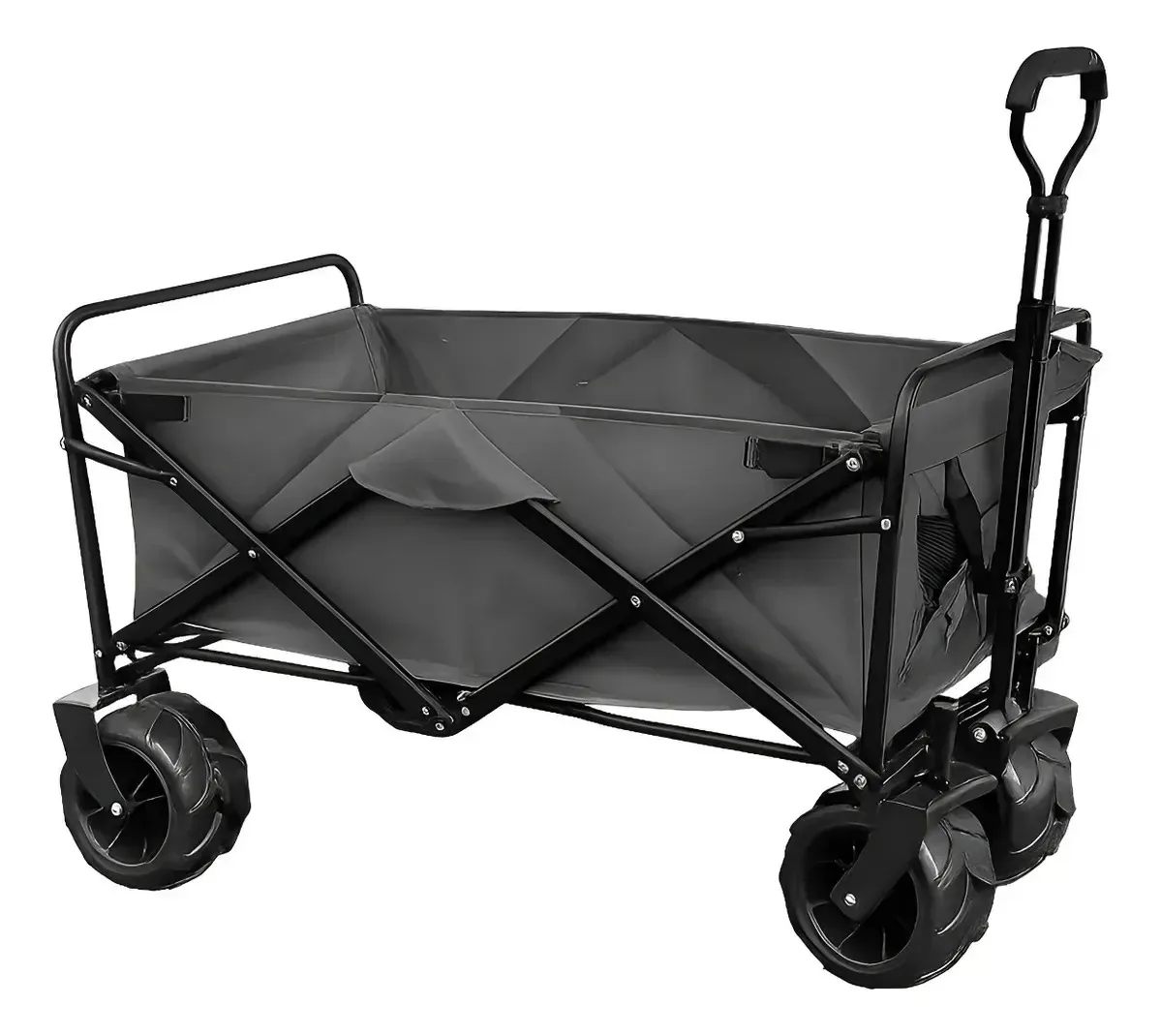 Carrinho Plataforma B-Max Dobrável de Aço com 4 Rodas de Borracha