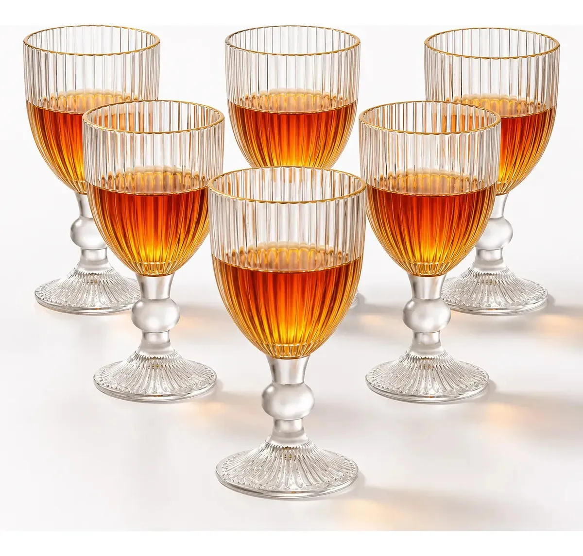 Jogo 6 Mini Taças Licor Vidro Graffiato Transparente