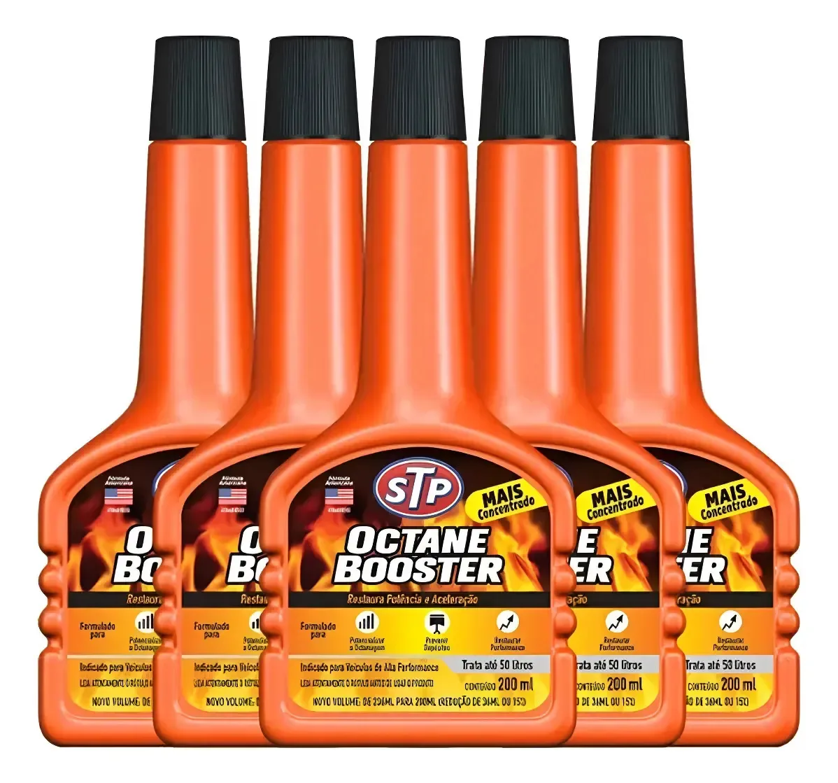 Pacote 5 Aditivos Stp Octane Booster 2090brm 236ml