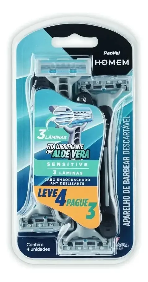 Aparelho De Barbear Descartável Panvel Homem Pack L4p3