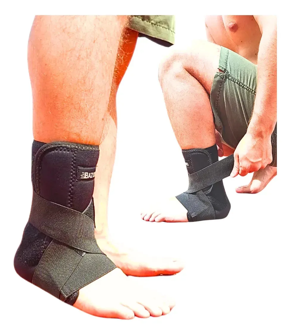 Tornozeleira Estabilizador De Tornozelo Com Talas - Neoprene 3mm | Suporte Para Lesões E Esporte GG