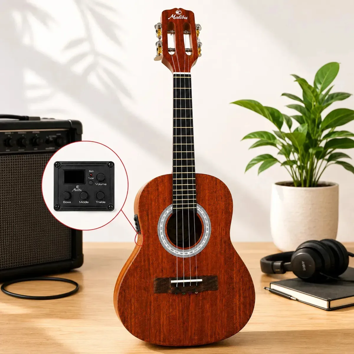 Cavaco Malibu MC-10 MM E Eletroacústico Mahogany Equalizador Integrado