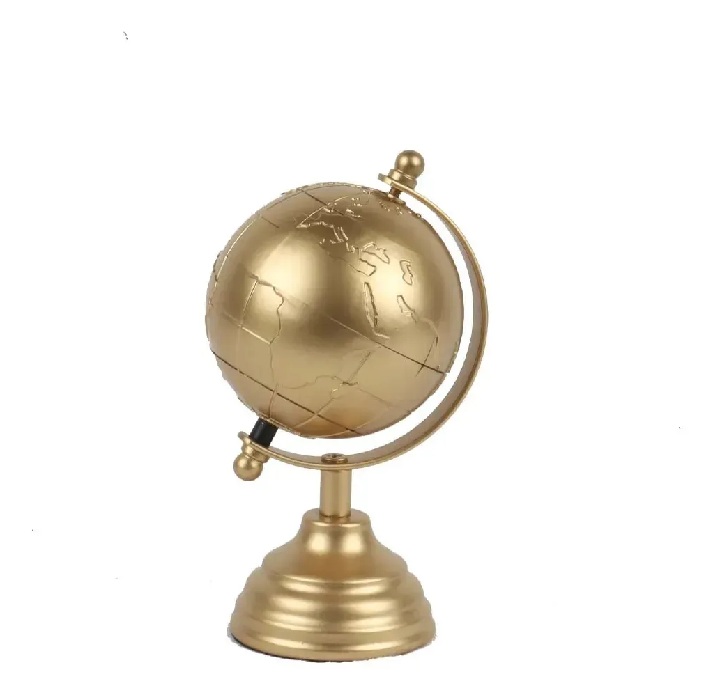 Globo Terrestre Winston Ferro 8x15cm Dourado -l Hermitage Dourado
