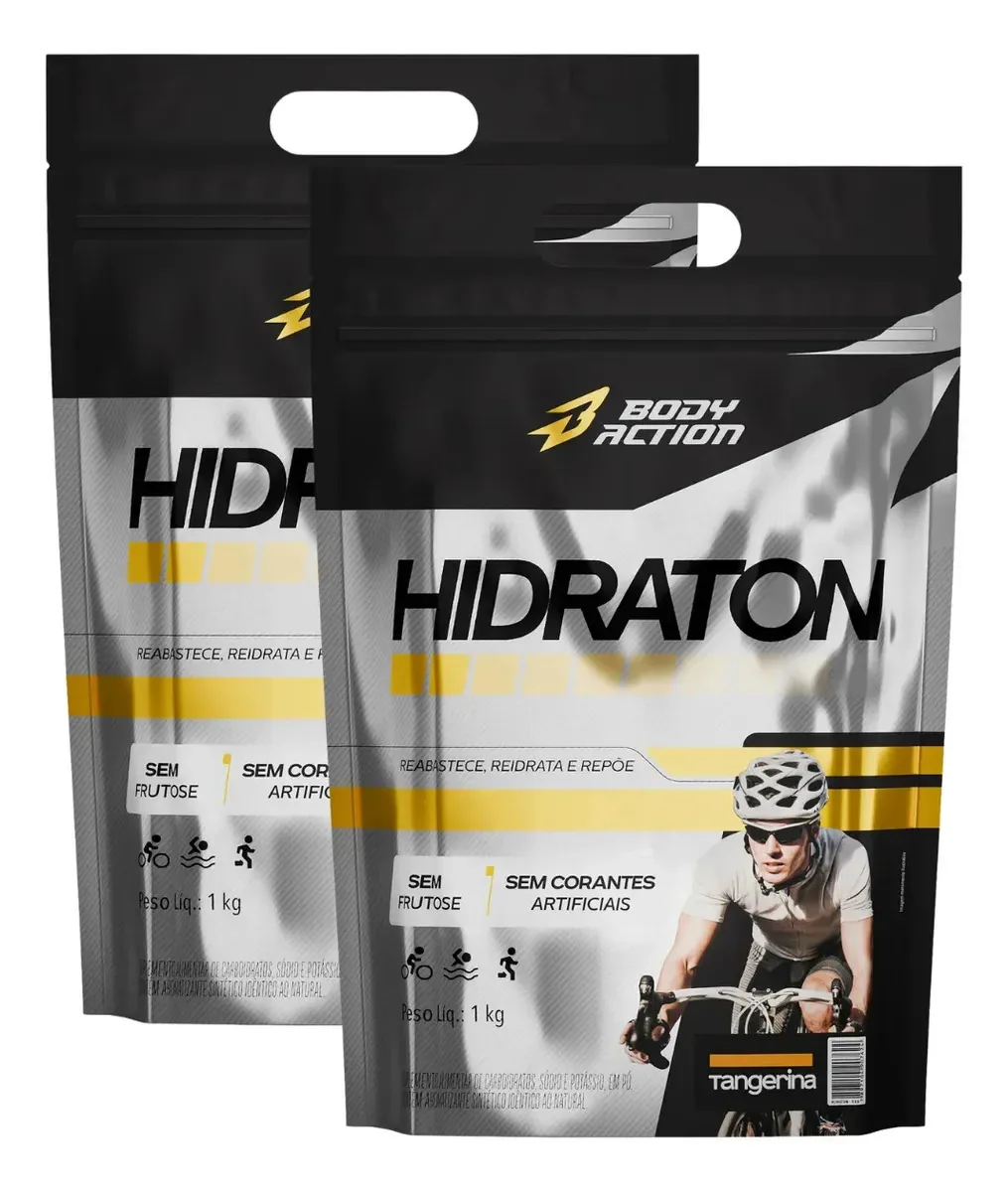 2x Repositor Eletrólitos Hidraton Body Action Tangerina 1kg
