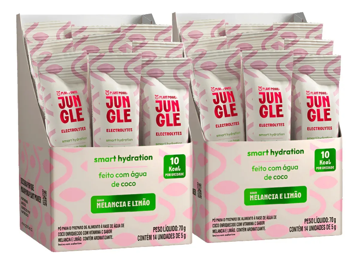 2x Jungle Eletrolytes Stick Plant Power Melancia 14un 5g