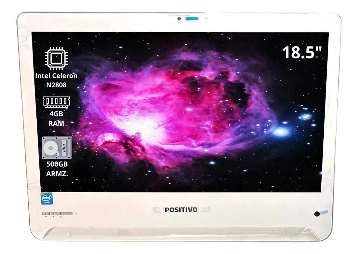 All In One Positivo Union Ud3520 Ddr3l 4gb Hd 500gb Branco