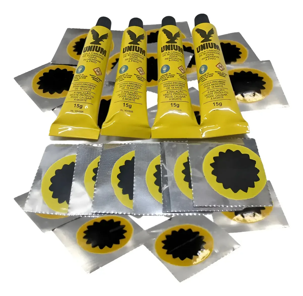 Kit Remendo Câmara De Ar Vipal C/ 100un + 4 Colas Bv02 Vipal