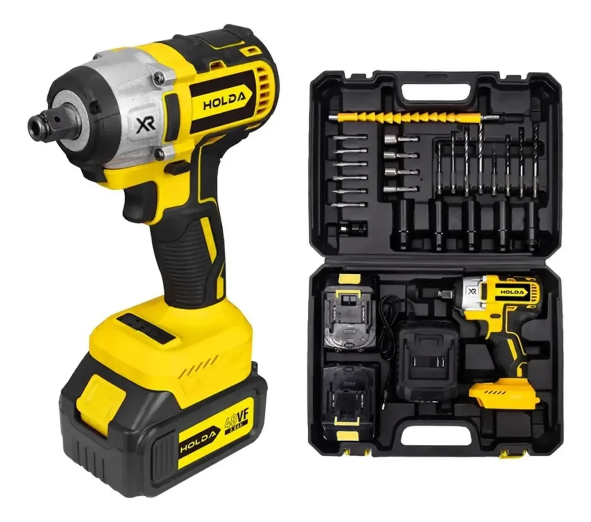 Chave De Impacto Furadeira Parafusadeira 2 Bateria 48v